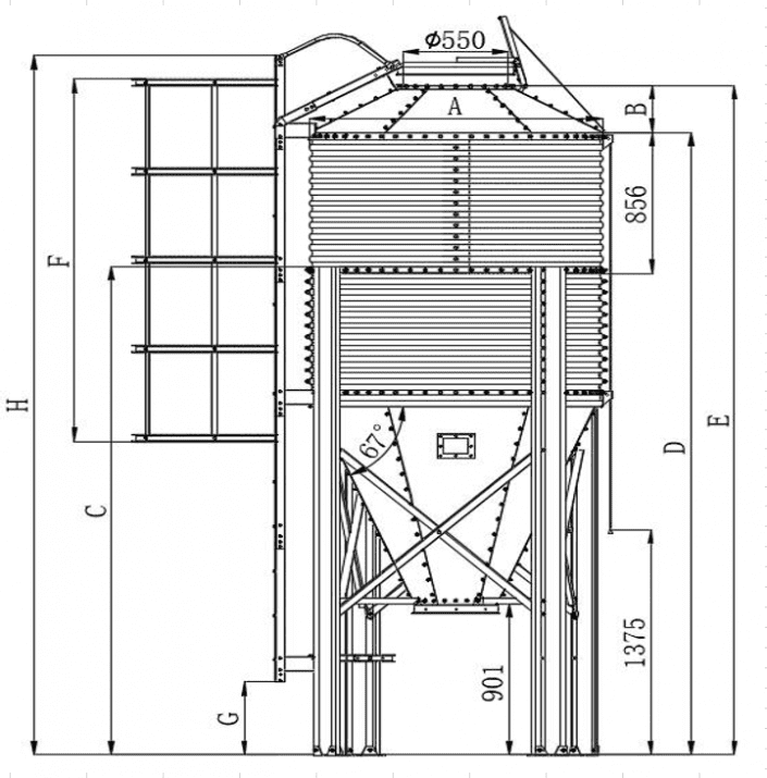 Galvanized-silo